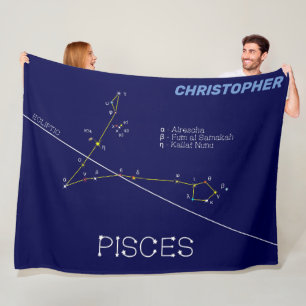 Zodiac Constellation Pisces Fleecefilt