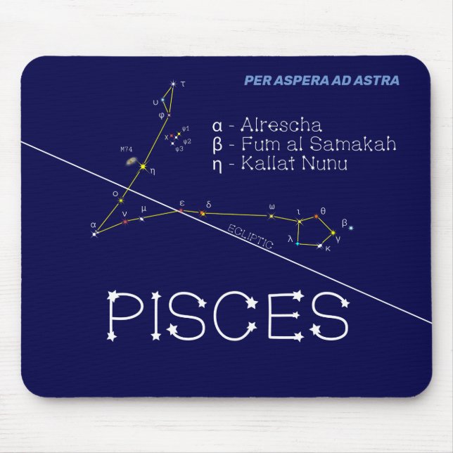 Zodiac Constellation Pisces Musmatta (Framsidan)