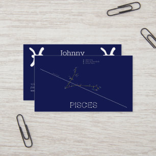 Zodiac Constellation Pisces Visitkort