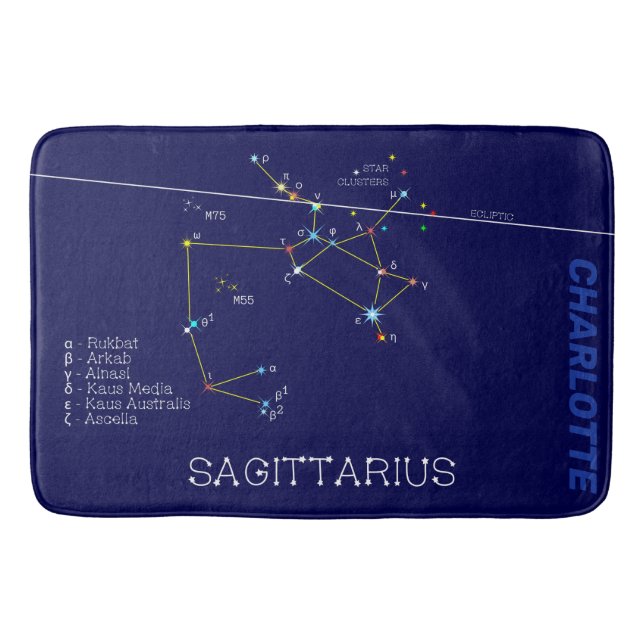 Zodiac Constellation Sagittarius Badrumsmatta (Framsidan)