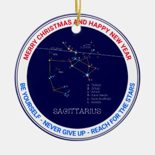 Zodiac Constellation Sagittarius Julgransprydnad Keramik