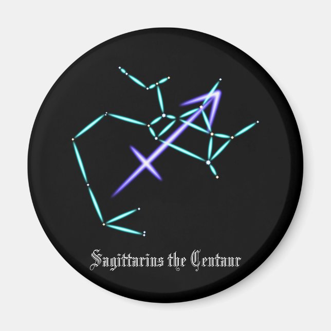 Zodiac Constellation Sagittarius Magnet (Framsidan)