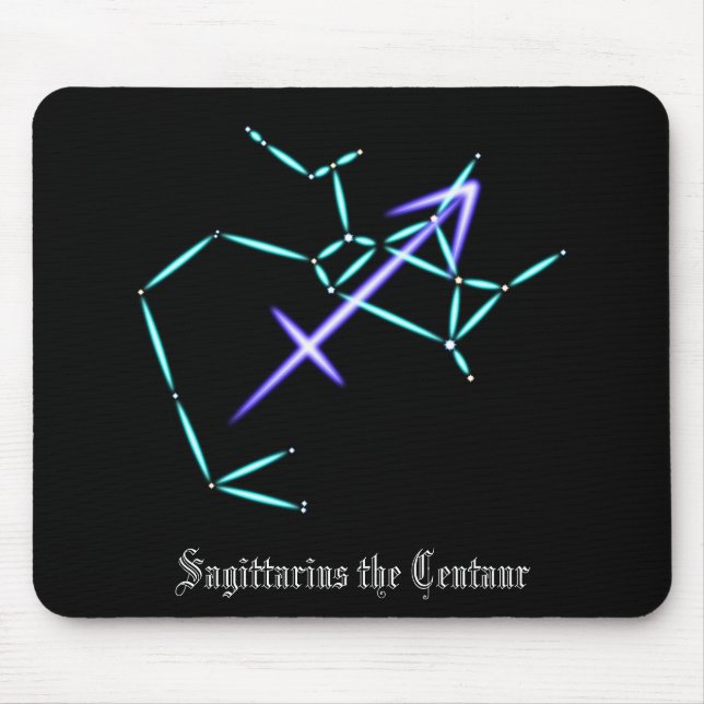 Zodiac Constellation Sagittarius Mouse Pad Musmatta (Framsidan)