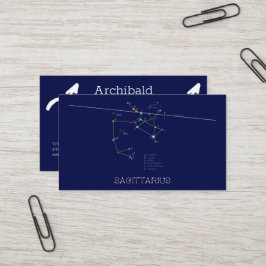 Zodiac Constellation Sagittarius Visitkort