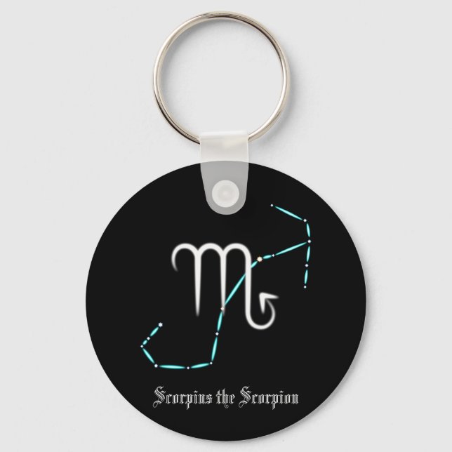 Zodiac Constellation Scorpio Keychain Nyckelring (Framsida)