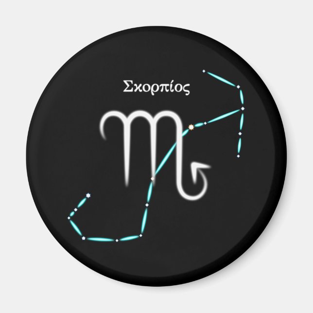 Zodiac Constellation Scorpio Magnet (Framsidan)