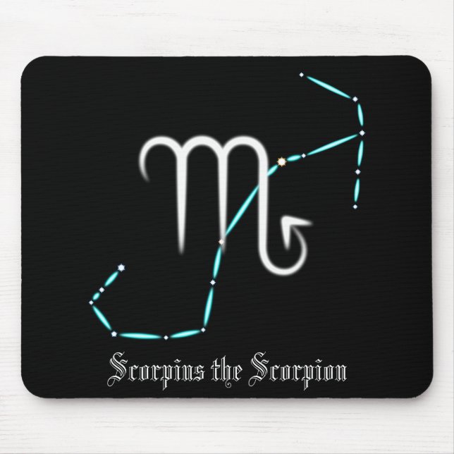 Zodiac Constellation Scorpio Mouse Pad Musmatta (Framsidan)