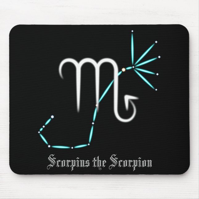 Zodiac Constellation Scorpio Mouse Pad Musmatta (Framsidan)
