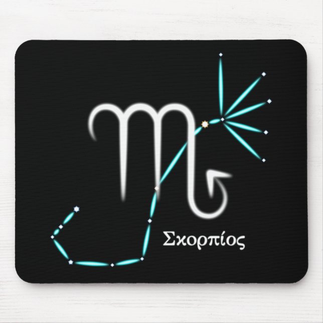 Zodiac Constellation Scorpio Mouse Pad Musmatta (Framsidan)