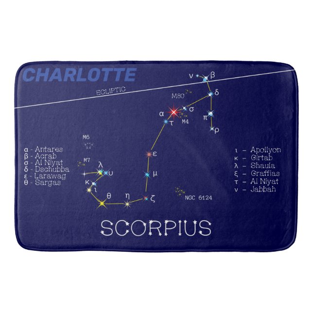 Zodiac Constellation Scorpius Badrumsmatta (Framsidan)