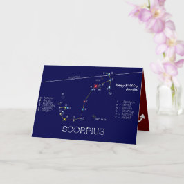 Zodiac Constellation Scorpius Kort
