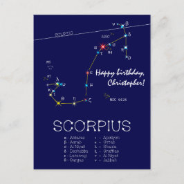 Zodiac Constellation Scorpius Vykort
