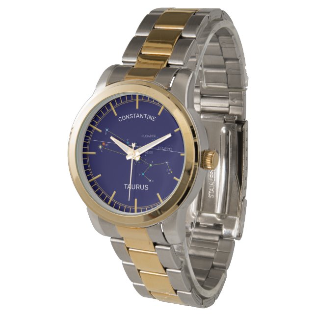 Zodiac Constellation Taurus Armbandsur (Vinklad)