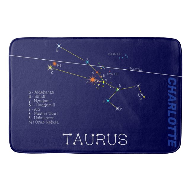 Zodiac Constellation Taurus Badrumsmatta (Framsidan)