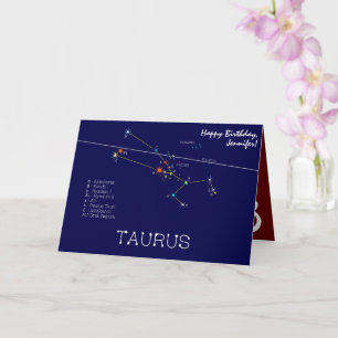 Zodiac Constellation Taurus Kort