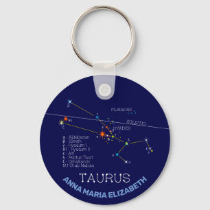 Zodiac Constellation Taurus Nyckelring