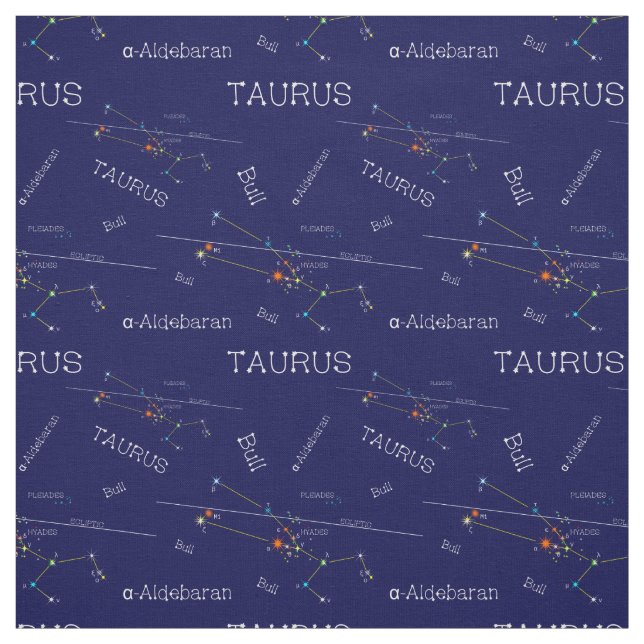 Zodiac Constellation Taurus Tyg (Provkarta)