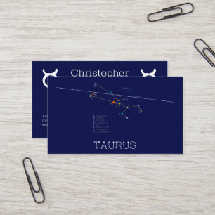 Zodiac Constellation Taurus Visitkort