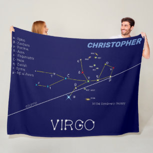 Zodiac Constellation Våg Fleecefilt