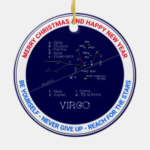 Zodiac Constellation Våg Julgransprydnad Keramik