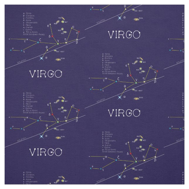 Zodiac Constellation Våg Tyg (Provkarta)