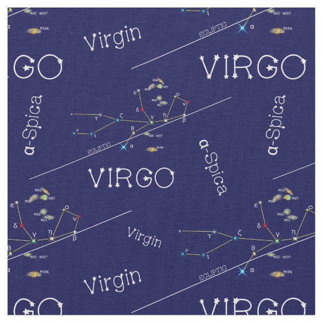 Zodiac Constellation Våg Tyg (Närbild)