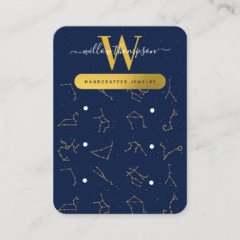 Zodiac Constellations Jewelry Visning Card Visitkort