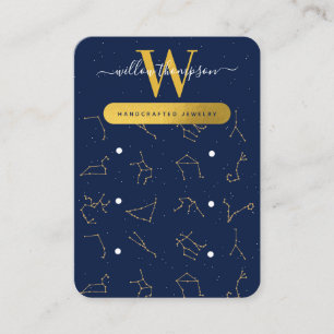 Zodiac Constellations Jewelry Visning Card Visitkort
