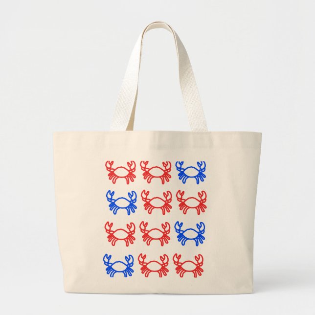 Zodiac Crab Tote Bag – Emotional Sign Expression Jumbo Tygkasse (Framsidan)