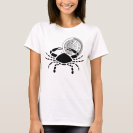 Zodiac-diagram för cancerkrabba i stil t shirt