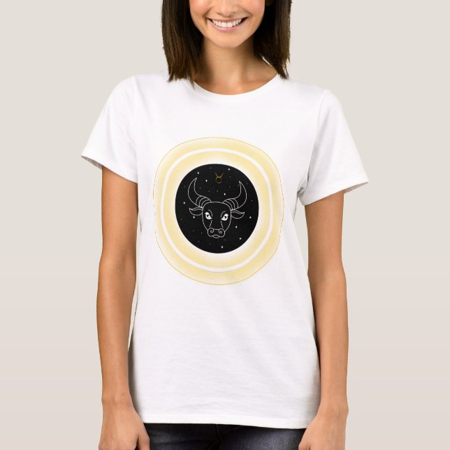 Zodiac Earth Inslag Taurus T Shirt (Framsida)