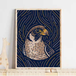 Zodiac Falcon Animal Print | Falskt utskrift Poster