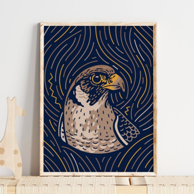 Zodiac Falcon Animal Print | Falskt utskrift Poster (Skapare uppladdad)