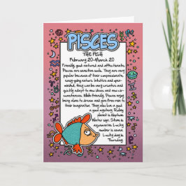 Zodiac - Fiskarna Roliga Fakta Kort