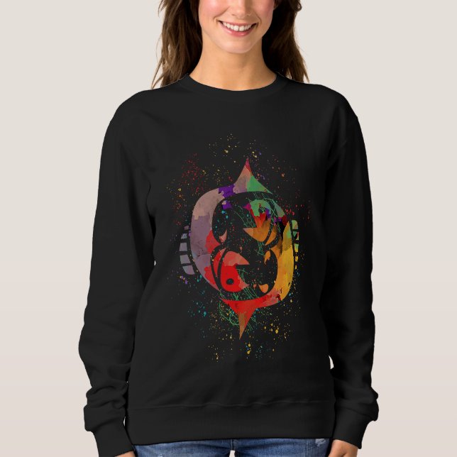 Zodiac  for Pisces Fish Artwork Horoscope Astrolog T Shirt (Framsida)