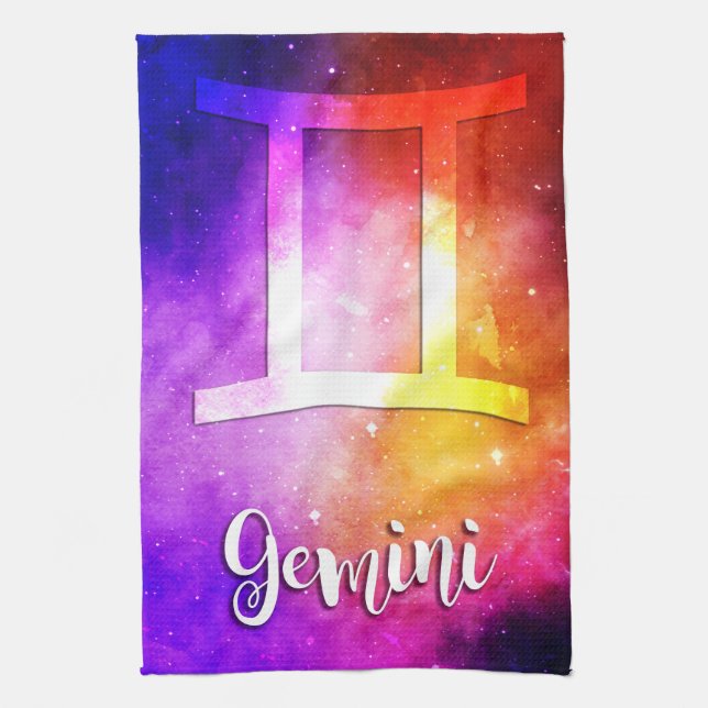 Zodiac: Gemini Candy Space Kökshandduk (Vertikal)