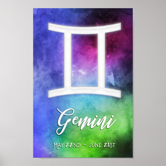 Zodiac: Gemini Data Poster (Framsidan)
