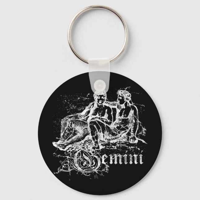 Zodiac Gemini Nyckelring (Framsida)