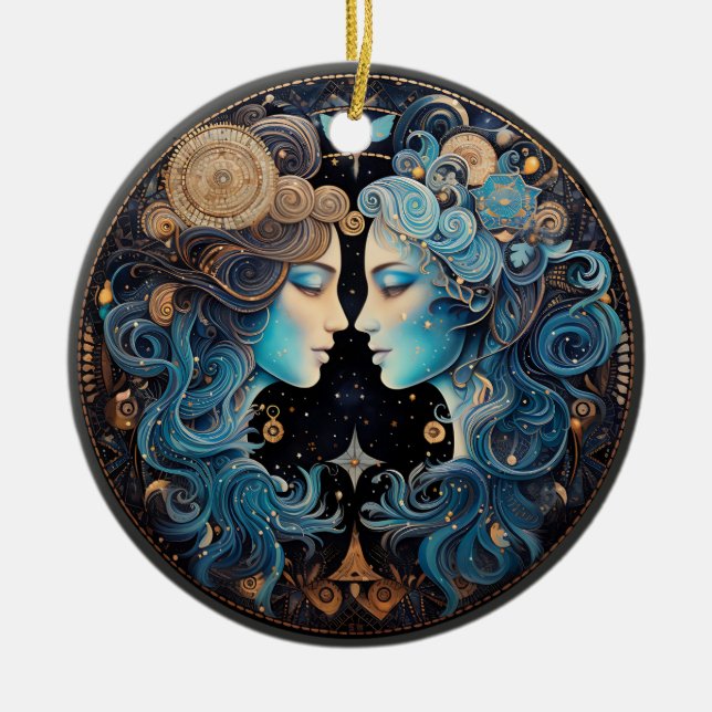 Zodiac Gemini Personlig Astrology Ornament (Framsidan)