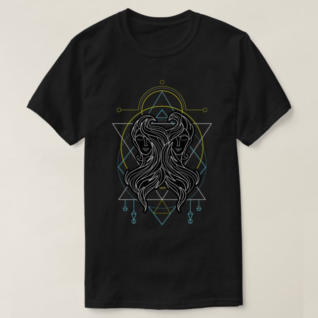 Zodiac Gemini T Shirt (Design framsida)