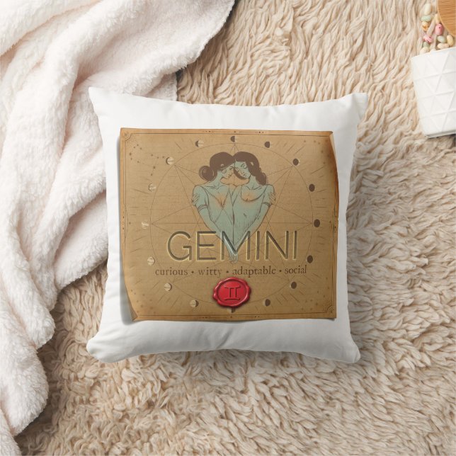 Zodiac - Gemini - Throw Pillow Kudde (Filt)