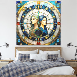 Zodiac - Gemini Twillingarna Canvastryck