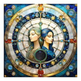 Zodiac - Gemini Twillingarna Fototryck