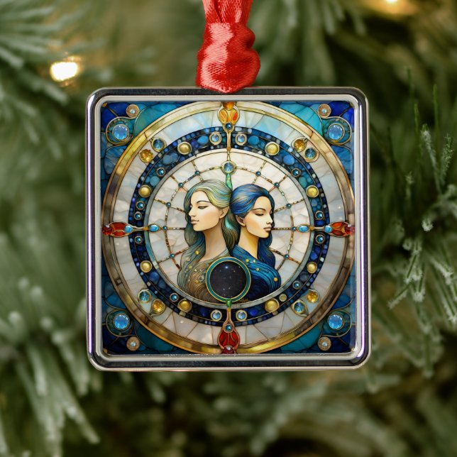 Zodiac - Gemini Twillingarna Julgransprydnad Metall (Träd)