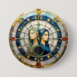 Zodiac - Gemini Twillingarna Knapp