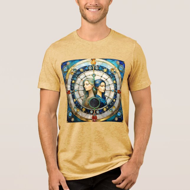 Zodiac - Gemini Twillingarna T Shirt (Framsida)