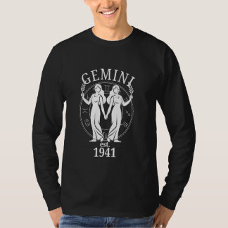 Zodiac Gemini Twillingars Born 1941 T Shirt