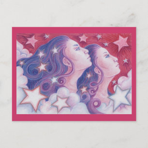 Zodiac Gemini-vykort Vykort