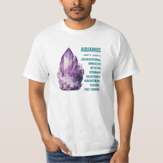 Zodiac Gemstones: Aquarius, Ametyst T Shirt