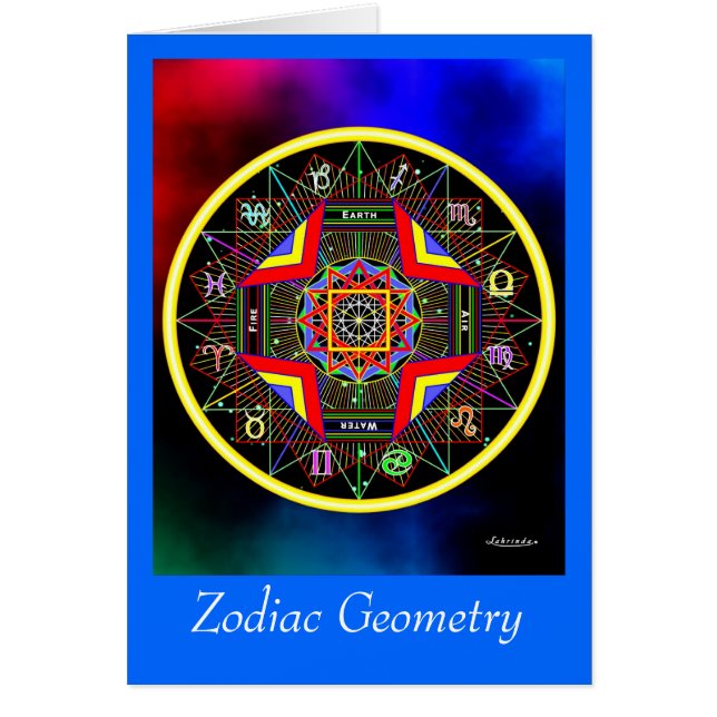 Zodiac Geometry Card Hälsningskort (Framsidan)
